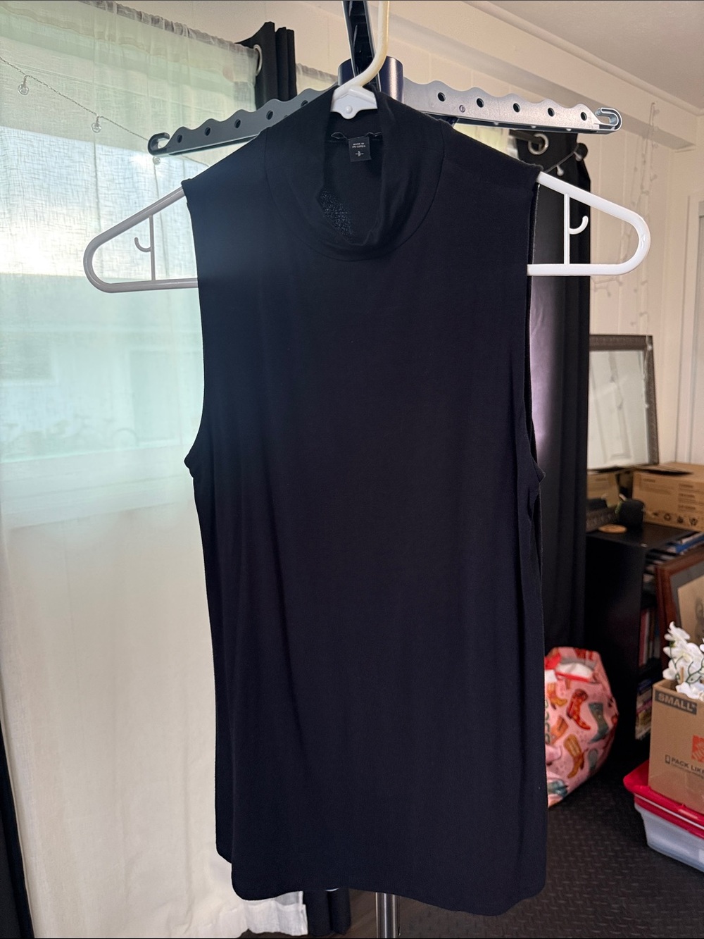 Express Sleeveless Black Turtleneck Top